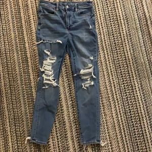 American Eagle Blue ripped jeans